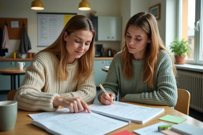 Deux enseignantes collaborant sur une fiche classe pour préparer la rentrée scolaire 2026